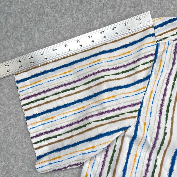 Territory Ahead Shirt Mens Large L Vertical Paint Stripes Colorful Cotton Loop - Picture 5 of 12